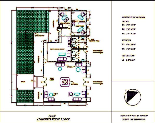 online training interior / architecture autocad designing sample